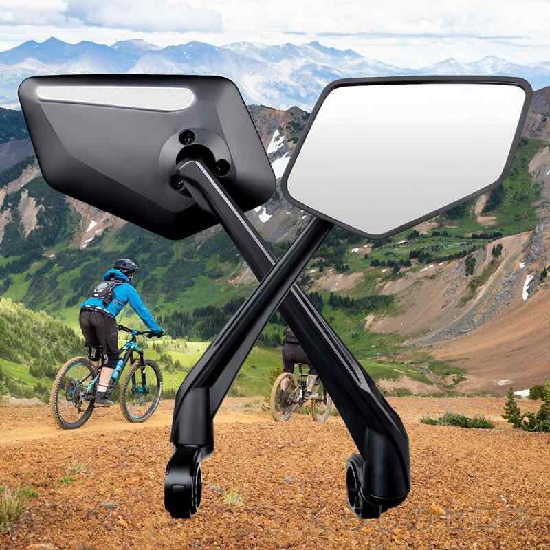 男女兼用 自転車用ミラー バックミラー 凸面鏡 広角 マウンテンバイク 電動自転車 スクーター サイクルミラー 補助ミラー 安全確認 後方確認 左右兼用 視認性向上 事故防止 取り付け簡単 角度調整可能