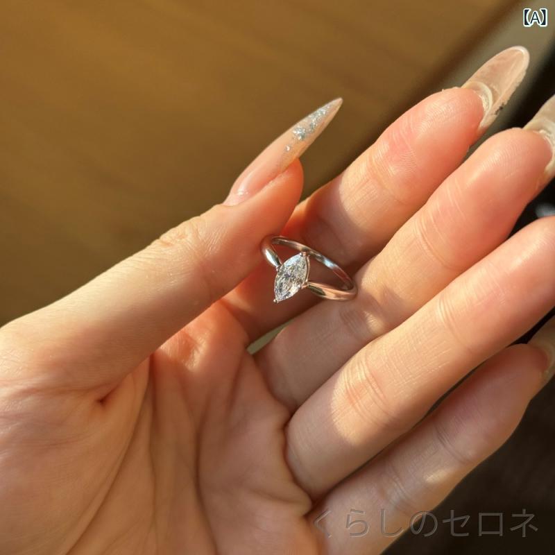 指輪 レディース 925シルバー 猫目石 重ね付け 軽奢 ファッション 高級感 人差し指用