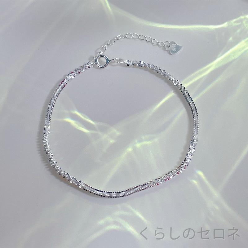 ・素材: 925シルバー・加工: メッキ・形状: ウェーブ・対象: 女性・スタイル: ナチュラル・デザイン要素: 花柄・スタイル分類: 清新甜美・サイズ: 16+4cm・重量: 1.9g