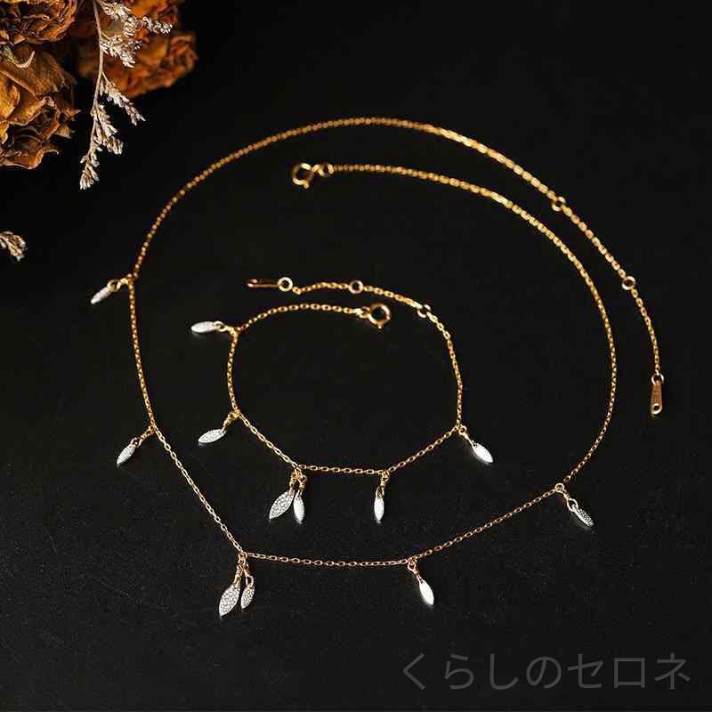 ・素材: 925シルバー・加工: 手作り・性別: 女性用・形状: 葉・カラー: ゴールド, シャンパンゴールド・スタイル: 個性・モチーフ: 花弁, 葉, 植物花卉