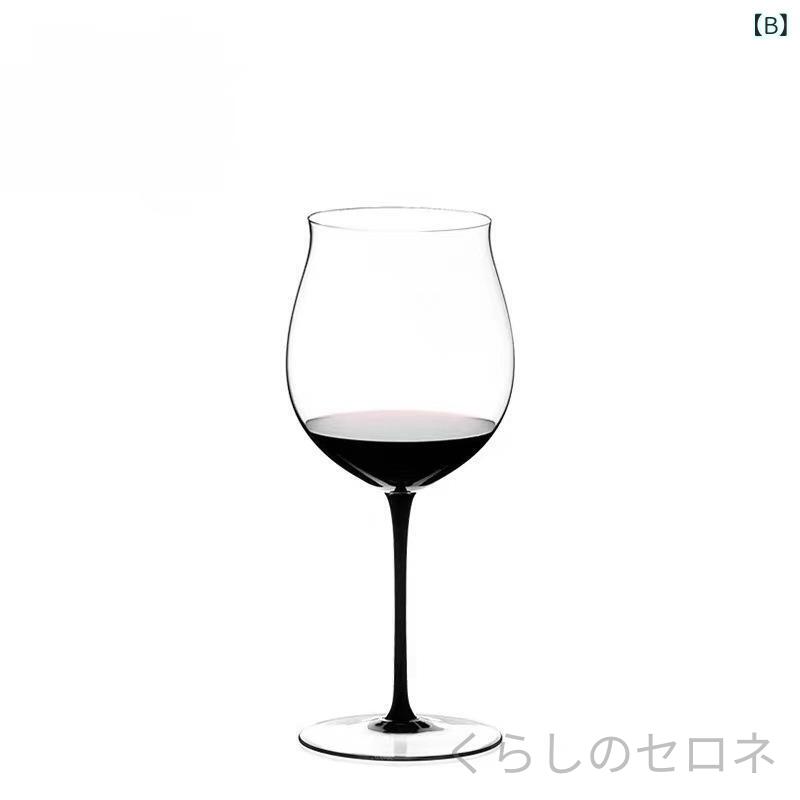 ワイングラス ハンドメイド 手吹き ブルゴーニュ ボルドー シャンパングラス ブラックタイ ステム 上品 高見え エレガント おしゃれ 家庭用 インテリア 贈り物 ギフト 高級感 ガラス モダン celone-10233719 くらしのセロネ サンプル画像3