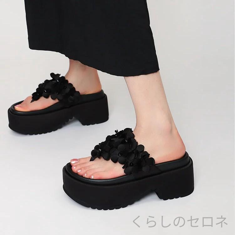 サンダル レディース 春夏 厚底 ビーチサンダル トングサンダル クールサンダル 外...
