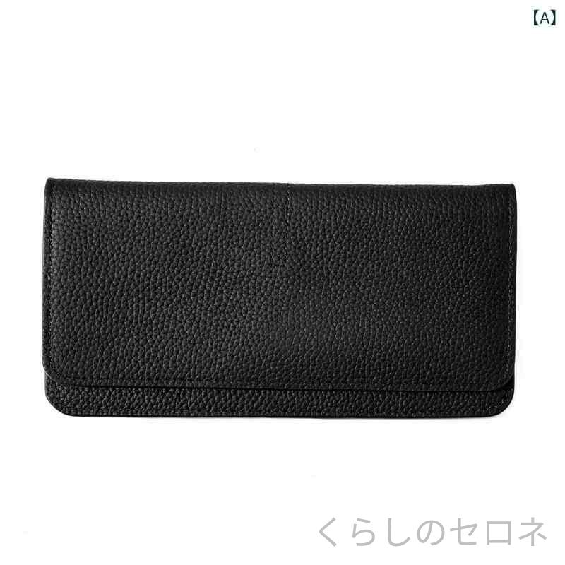 レディース 本革 長財布 超薄 シンプル 大容量 スマホ収納 カード一体 気質 財布 ...