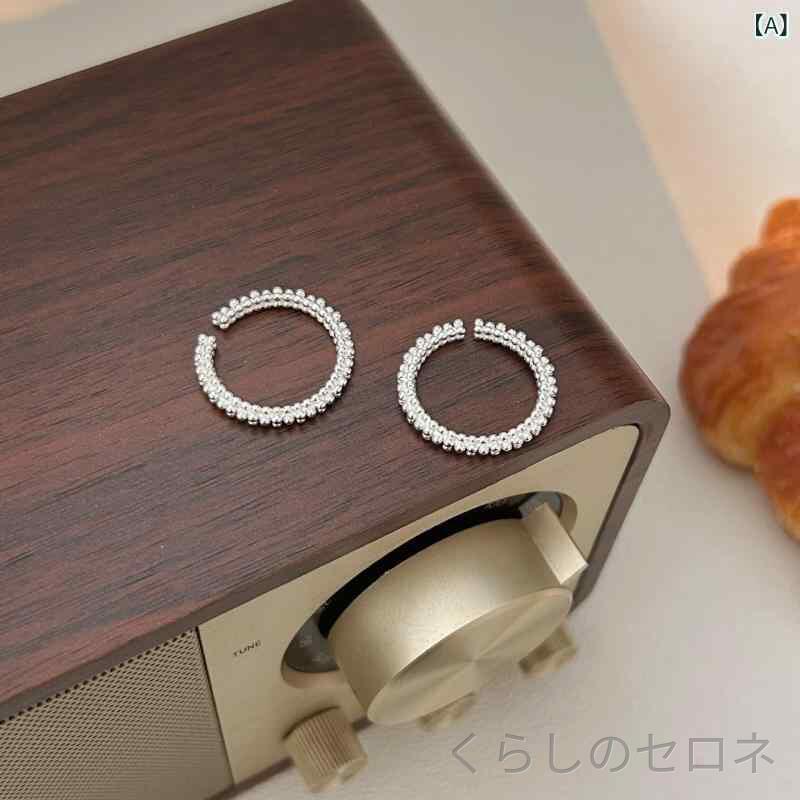 指輪 レディース 純銀 幾何学デザイン 森系 シンプル インス風 日常使い 百搭 素リ...