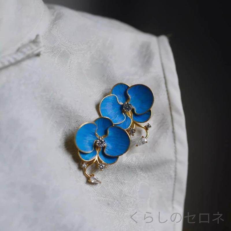 ・素材: アロイ/シルバーメッキ/ゴールドメッキ・色: 蝶蘭・機能: 両用・スタイル: エスニック・スタイル分類: 清新スイート・種類: 胸針
