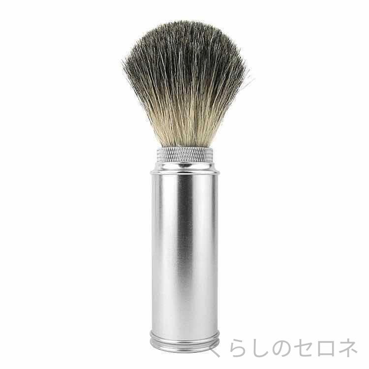 ・セット数: 1本・毛素材: 天然毛・柄素材: 金属・柄仕様: ポータブル・毛長: 5cm・全長: 14.1cm・色: シルバー