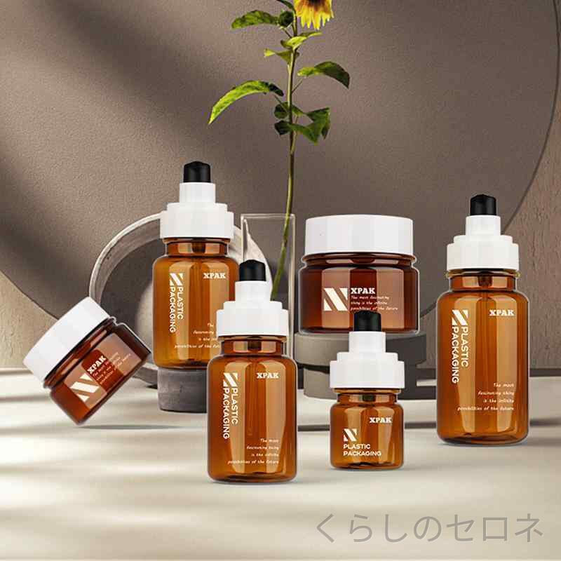 ・素材: PETG・容量: 30g,40ml,50g,60ml,100ml,130ml・色: ホワイト・加工: ブロー成形・表面処理: 印刷・付属品: 滴管,噴霧ノズル,ポンプヘッド+蓋・用途: 乳液瓶,化粧水瓶,精華水瓶,保湿乳瓶
