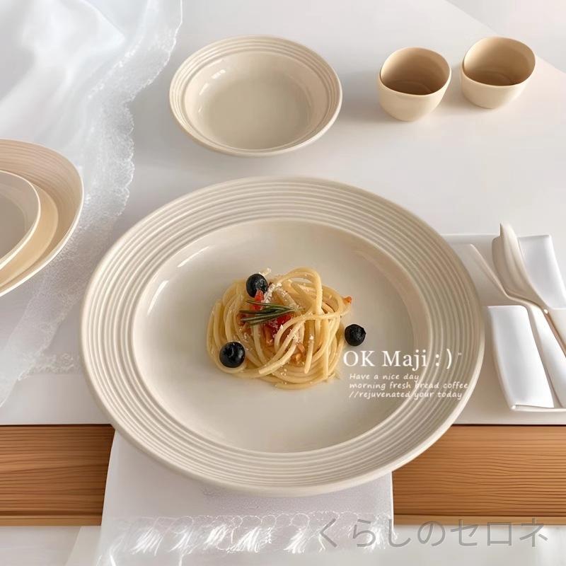 食器 お皿 プレート 陶磁器 丸皿 パスタ皿 サラダ皿 西洋食器 セラミック ラウンド...