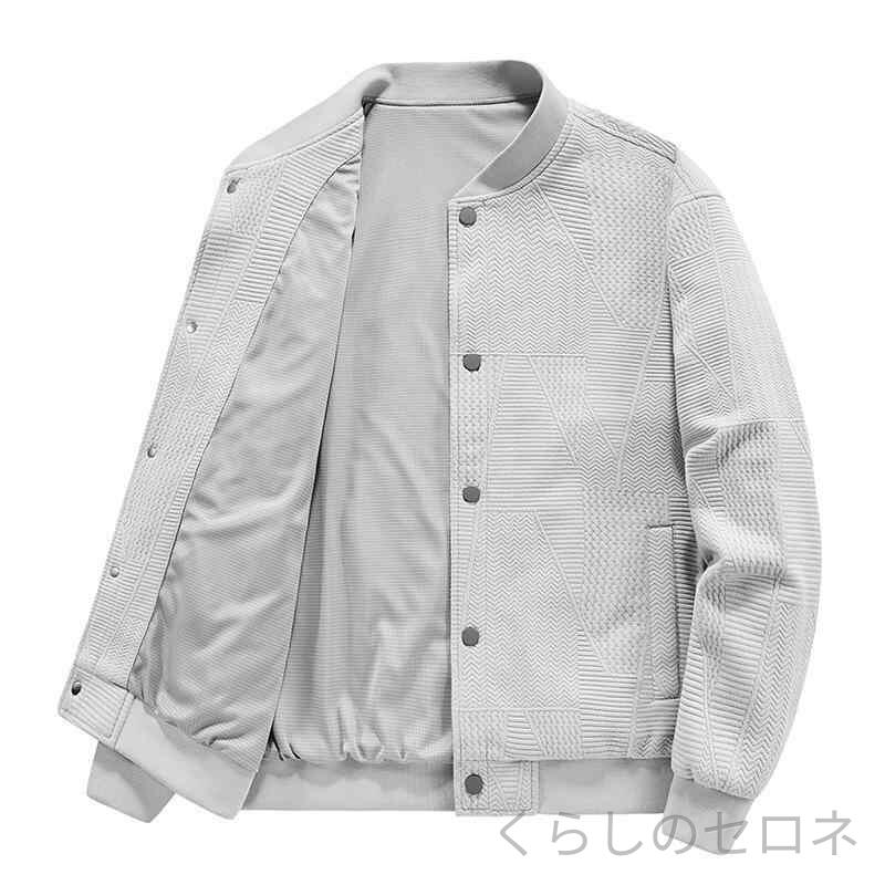 ジャケット メンズ 春秋 ゆったり 野球服 ニット カーディガン 提花柄 カジュアル アウター 休闲 上着 ルーズフィット 織り込み トレンド スタイル 春秋物 男装 棒球ジャージ 針織 開衫 潮風 宽松 春装