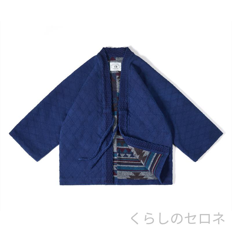 メンズ ジャケット アウター 羽織 和モダン 藍染 天然藍 植物染め ハンドメイド 手...