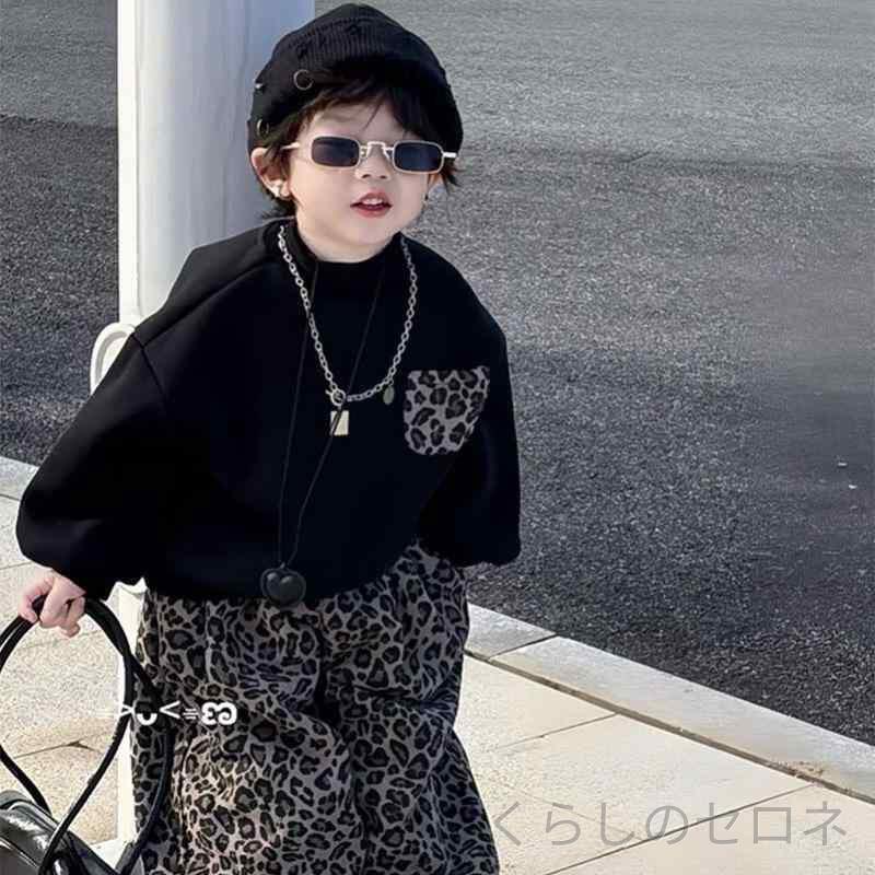 ・スタイル: カジュアル・セット数: 2点・対象年齢: 8歳以上（140cm以上）・袖丈: 長袖・パターン: レオパード、他・素材: コットン・コットン含有率: 91%-95%・適合身長: 80cm,90cm,100cm,110cm,120cm,130cm