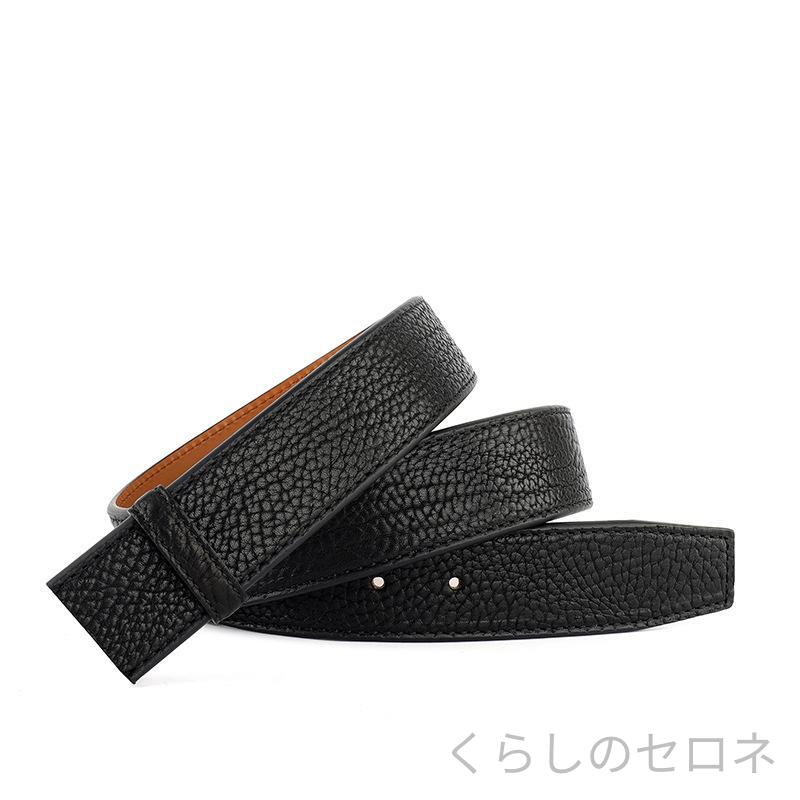 ・素材: ダブルフェイス本革・バックル素材: スチール・留め具: スムースバックル・カラー: イエローベースパーフォレーテッド, レッドベースパーフォレーテッド, レッドベースオートマチック・幅: 2-4cm・長さ: 110cm,115cm,120cm,125cm・加工: 圧花加工