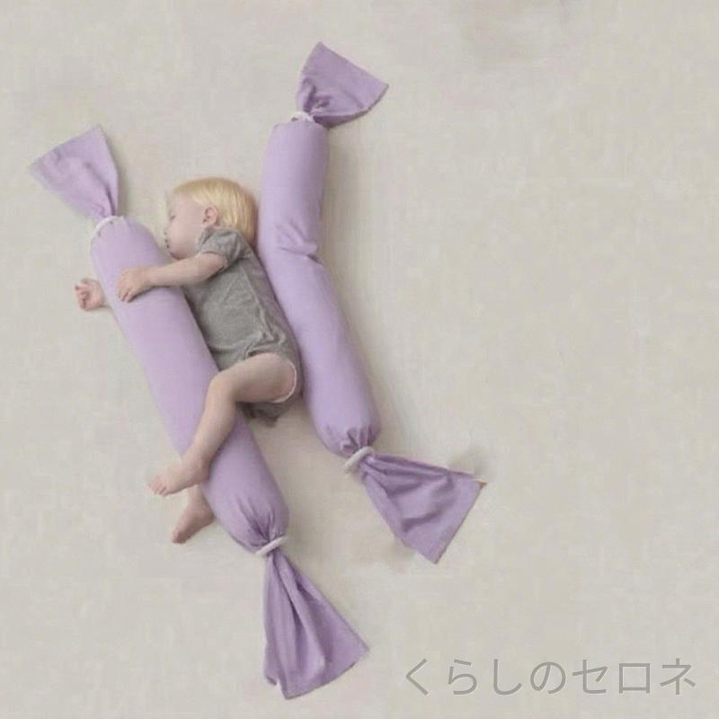 ベビー枕 赤ちゃん用 側睡補助 シリコン卡扣 キャンディー型 安抚枕 かわいいデザ...