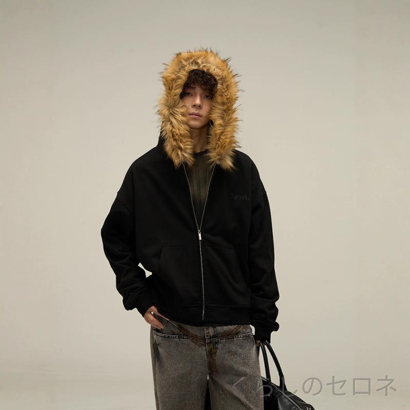 ・タイプ: 開衫・ネック: ラウンドネック・袖丈: 長袖・フード: あり・前立て: ジッパー・厚み: 普通・素材: ラビットファー・含有率: 91-95%・用途: カジュアル・パターン: アルファベット・ディテール: 刺繍・シルエット: ストレート・加工: 刺繍・ポケット: サイドポケット・カンガルーポケット: あり・カラー: ブラック,ライトグレー,ブラック加厚,ライトグレー加厚,グレー・サイズ: S,M,L,XL,2XL,XXXL・袖型: ドロップショルダー・対象性別: メンズ