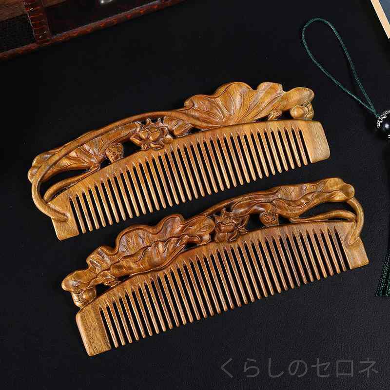 ・素材: 緑檀・加工: 両面彫刻・サイズ: 10cm,11cm,13cm,14cm,15cm,16cm,19cm・デザイン: 荷花,荷韵,鴛鴦戯水,萌兎