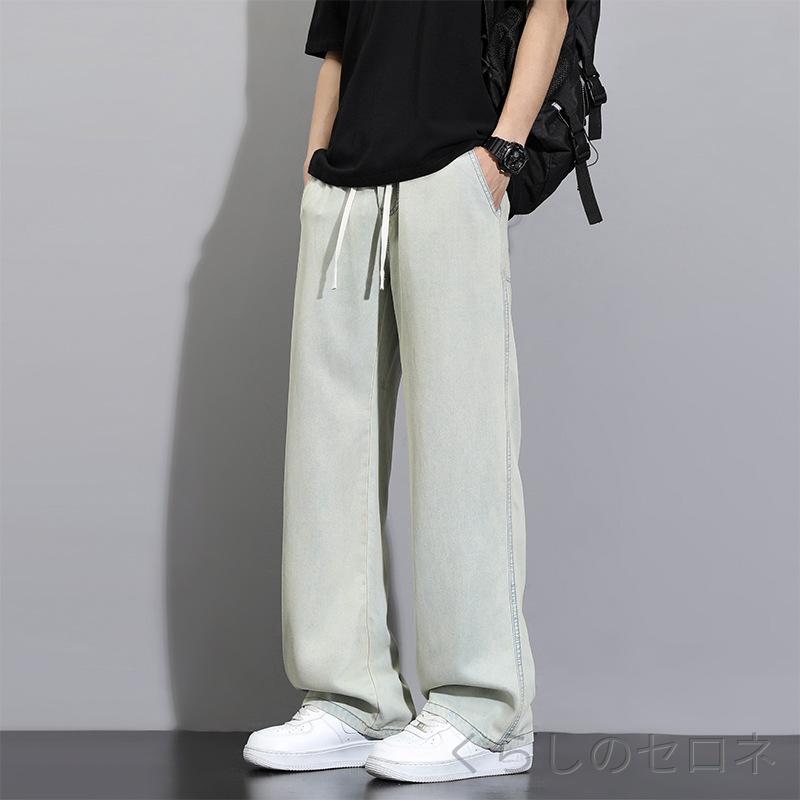 ・スタイル: ストレートパンツ・パンツ型: ストレート・加工: ウォッシュ・丈: ロング・ウエスト: 中腰・前立て: ドローコード・厚み: 普通・素材: ライセル・素材含量: 62.2%・適用シーン: カジュアル・デザイン詳細: マルチポケット・ストレッチ: 微弾性・裾形状: ストレート・カラー: カーキ,ミッドブルー,ヴィンテージブルー・サイズ: S,M,L,XL,XXL,XXXL・対象性別: メンズ