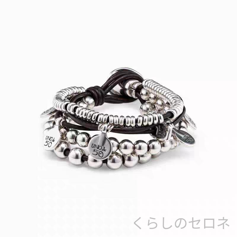 ブレスレット 男女兼用 牛革 丸ビーズ カップル アクセサリー ヨーロッパ風 アメリカン 海外輸入風 シンプル スタイ…