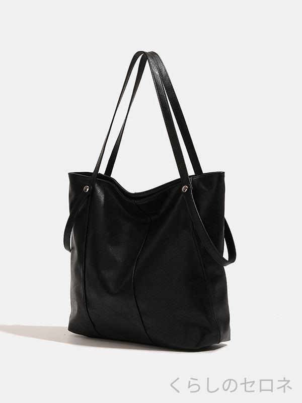 ・色: ブラック・サイズ: 34x12x34cm・スタイル: 都市シンプル・素材: PU・バッグサイズ: XL・形状: 横型方形・開閉方式: ジッパー・内部構造: ジッパー隠し袋, 携帯袋, 証件袋・外ポケット: オープン袋・硬度: 中程度の柔らかさ・ショルダーストラップ: 2本・裏地: ポリコットン