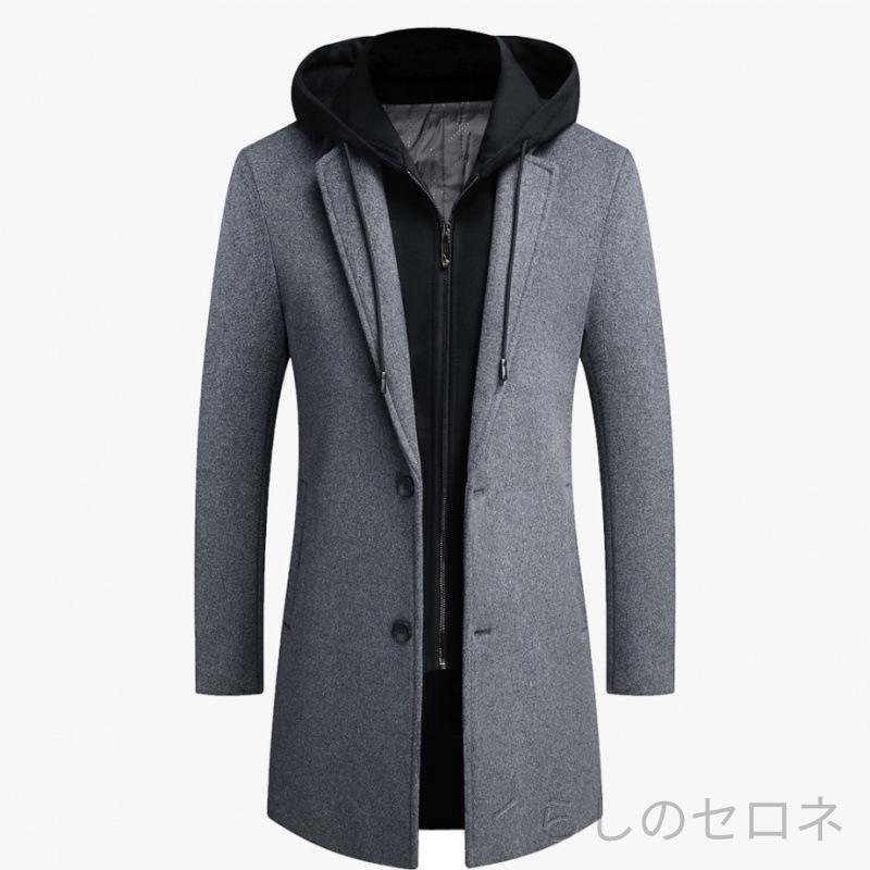 ・スタイル: カレッジ・シルエット: スリム・厚み: 標準・前立て: シングルブレスト・ベルト: あり・素材: ウール・成分: 羊毛50%・裏地: ポリエステル・シーン: カジュアル・季節: 冬・襟: ラペル・加工: 磨毛・ディテール: 明ステッチ・ポケット: スラント・裾: ストレート・カラー: キャメル,ブラック,グレー,ネイビー・サイズ: S,M,L,XL,XXL,XXXL