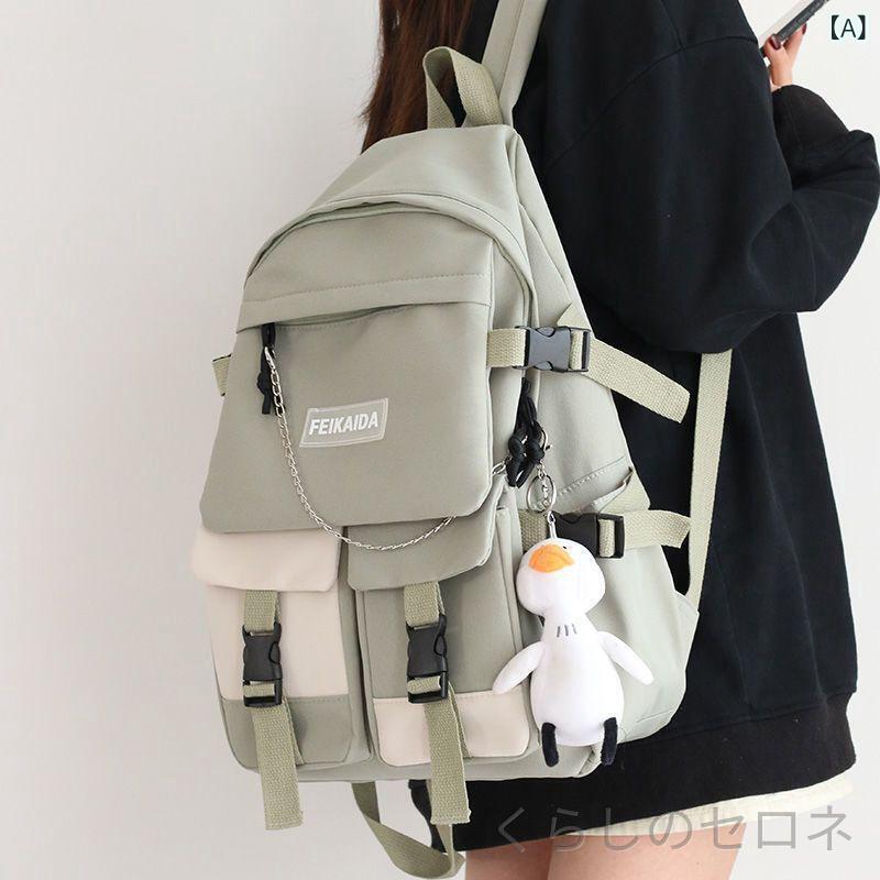 ・色: グリーン、ブルー、レッド・セット内容: リュックサック+香袋+ブレスレット, リュックサック+香袋+ブレスレット+加油ダック・対象性別: 女性・用途: 家庭収納・素材: ポリエステル・対応PCサイズ: 38.1cm・裏地: ナイロン・デザイン要素: コントラストカラー