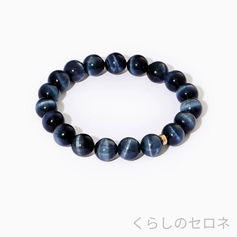 メンズ 天然 青 虎目石 ブレスレット 蛇年 本命年 手串 シンプル 小众 アクセサリ...