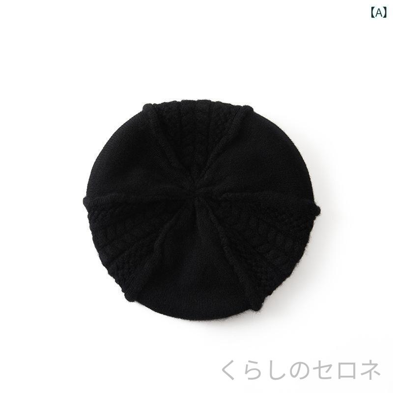 ベレー帽 レディース 秋冬 カシミア ニット帽 羊毛 暖か素材 柔らか セットヘッド ...