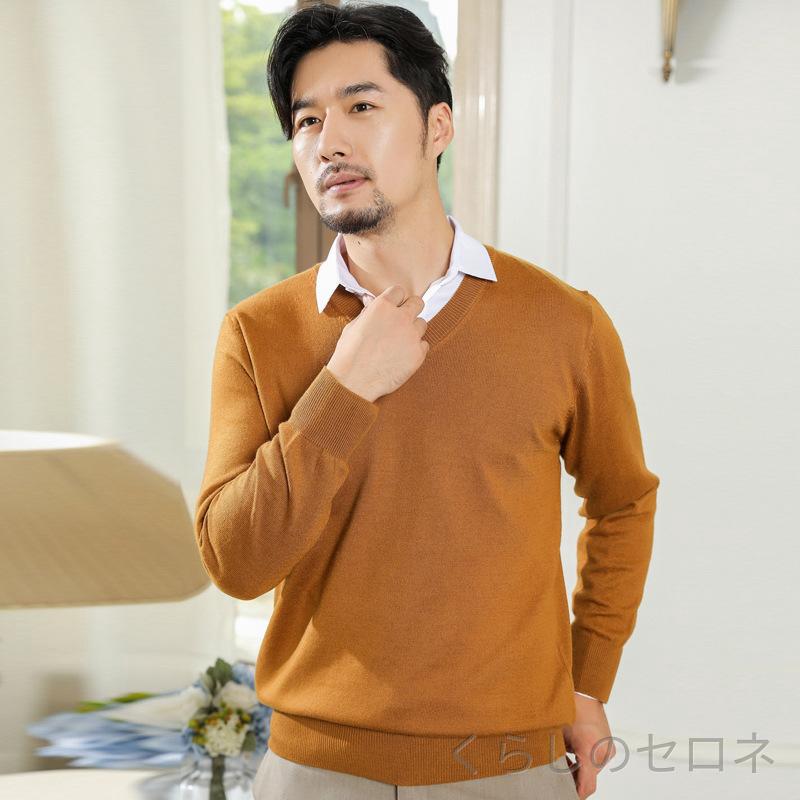 ・スタイル: プルオーバー・シルエット: ルーズ・首元: クルーネック・袖丈: 長袖・厚み: 普通・詳細: リブ裾・素材: 化学繊維混紡・主素材: ポリエステル70%・機能: 洗濯機可,吸湿排汗,高色牢度・シーン: カジュアル・季節: 冬・性別: メンズ・対象: 中年・色: ベージュ,ブラック,ネイビー,ライトブルー,ライトグレー,ミディアムグレー,ラスティレッド,キャメル,ジンジャーイエロー,キャラメル,ダークグリーン,シーーブルー・サイズ: M,L,XL,XXL,XXXL・ネックタイプ: クルーネック,Vネック