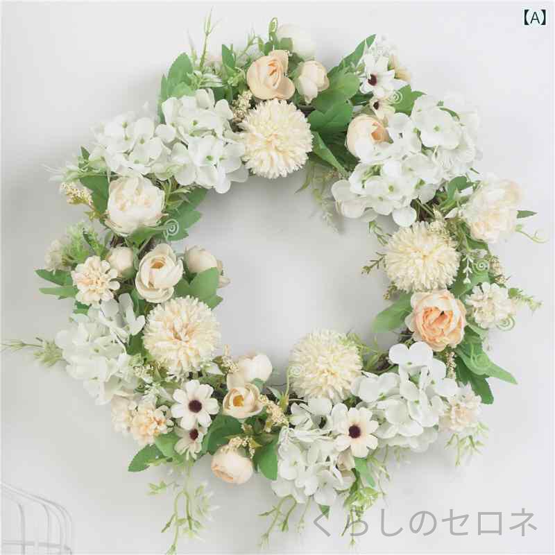 リース 造花 ピオニー 牡丹 結婚式 ウェディング ドア飾り 壁掛け インテリア 玄関...