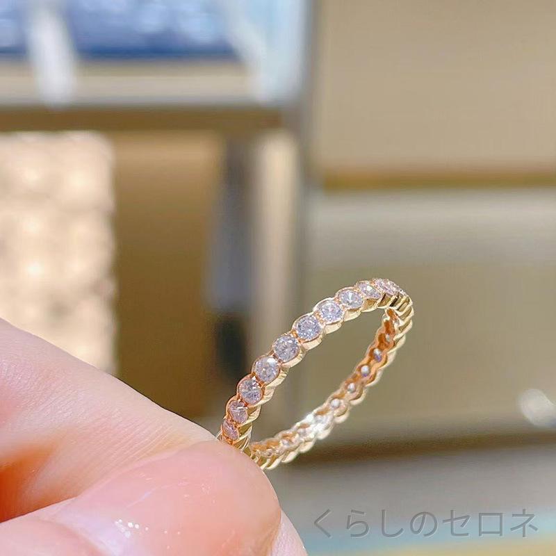 指輪 レディース フルジルコニア 丸型 925シルバー 欧米風 ファッション アクセサ...
