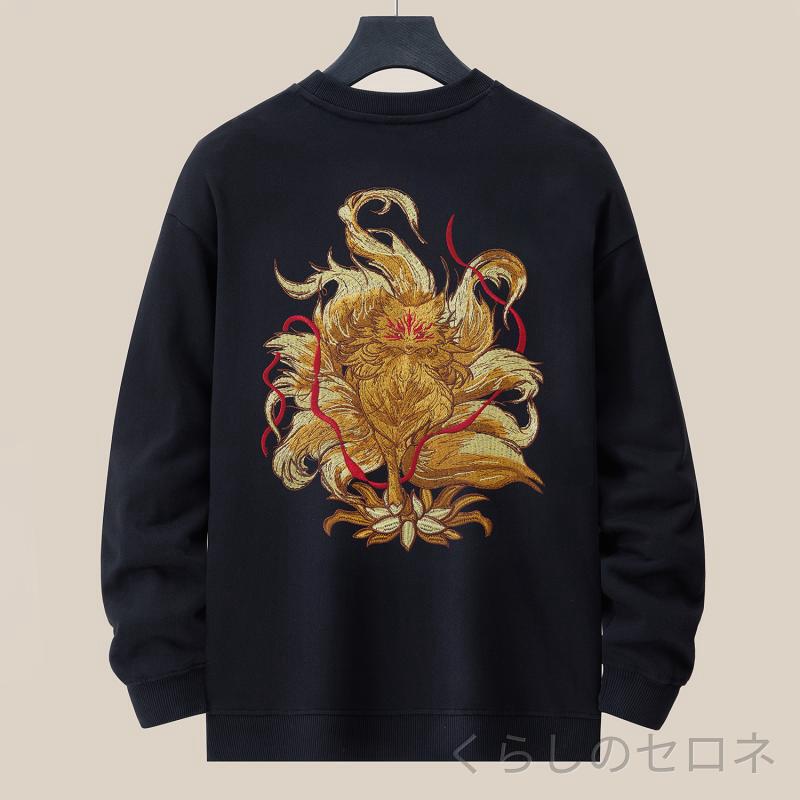 ・素材: コットン100%・首元: 丸首・袖丈: 長袖・厚み: 普通・シーズン: 春秋・用途: レジャー・柄: クリエイティブ・ディテール: 刺繍・シルエット: ゆったり・ポケット: スラントポケット・色: 白,黒・サイズ: M,L,XL,XXL,XXXL・性別: メンズ・対象年齢: 成人