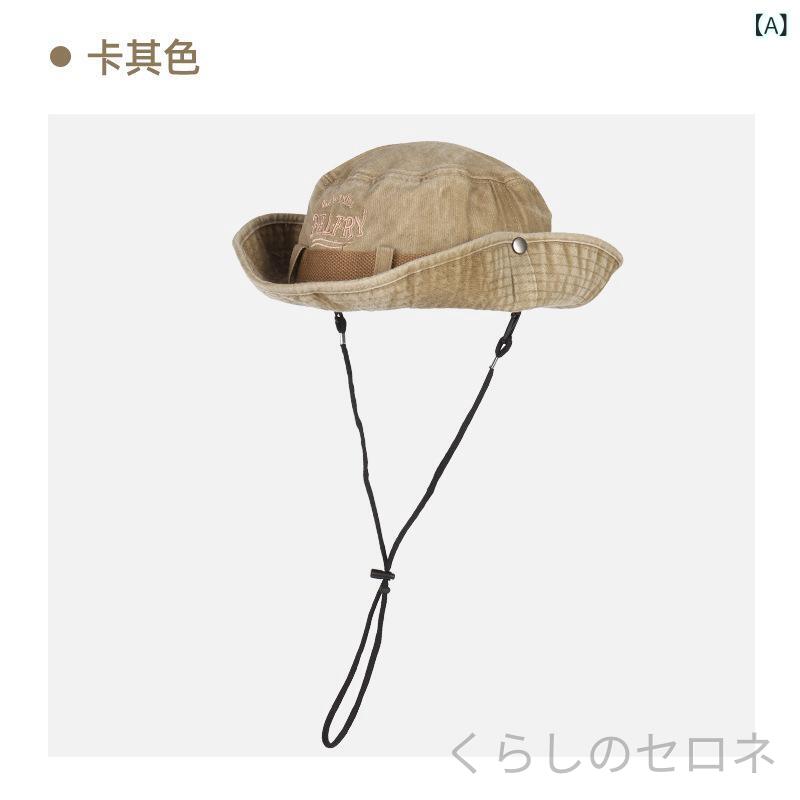 レディース 帽子 バケットハット デニム風 ウォッシュ加工 ヴィンテージ風 ウェス...