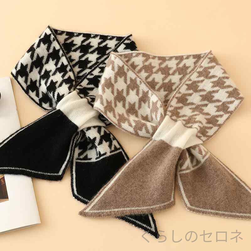 ・素材: カシミア・成分: カシミア31-50%・カラー: ライトキャメル,ブラック・長さ: 80-100cm・幅: 11cm・編み方: ニット・機能: 保暖・流行要素: アシンメトリー・スタイル: 小方巾・対象: ユニセックス