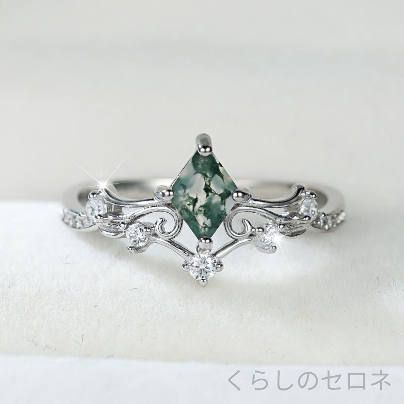 ・素材: シルバー・純度: 925・形状: ジオメトリック・加工: メッキ・スタイル: 女性用・色: ホワイトゴールド,アゲート,ホワイトダイヤ・サイズ: 6,7,8,9,10・重量: 1.8g・分類: 爽やかスイート