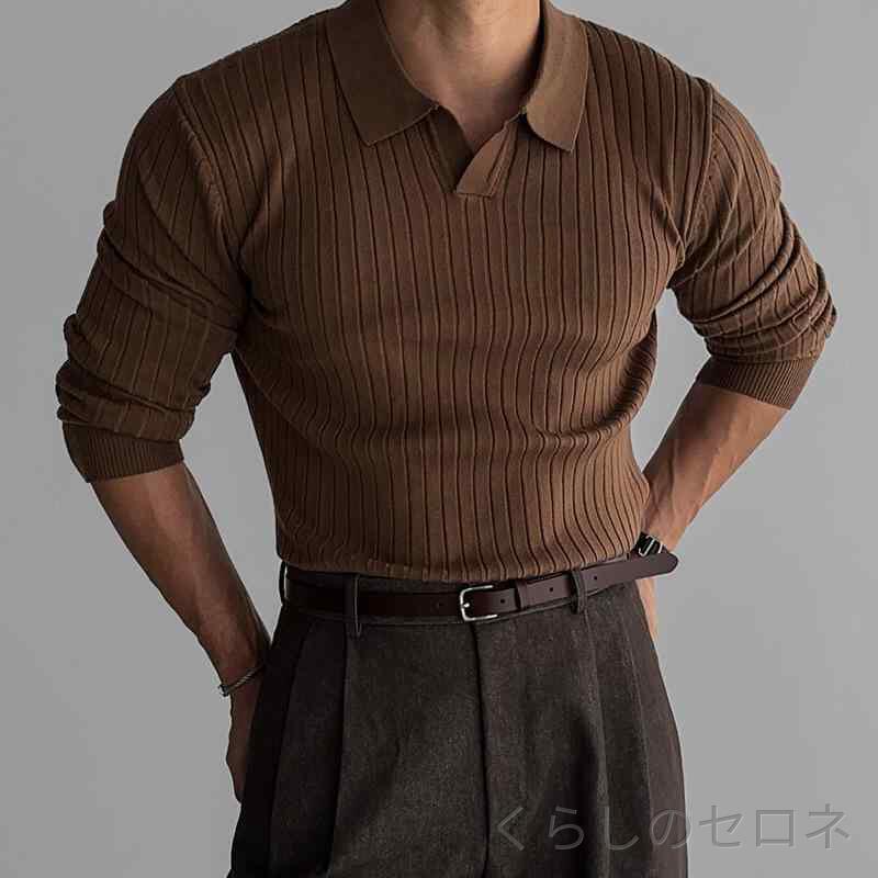 ・スタイル: ストリート・袖丈: 長袖・シルエット: ルーズ・柄: ストライプ・加工: ウォッシュ・厚さ: 普通・主素材: ポリエステル95%・シーン: カジュアル・カラー: ブラック,ブラウン,アイボリー・サイズ: M,L,XL,2XL,3XL・ディテール: アシンメトリー