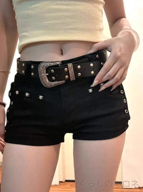 ホットパンツ レディース デニム ブラック 春夏 セクシー ホットガールズ スタイル...