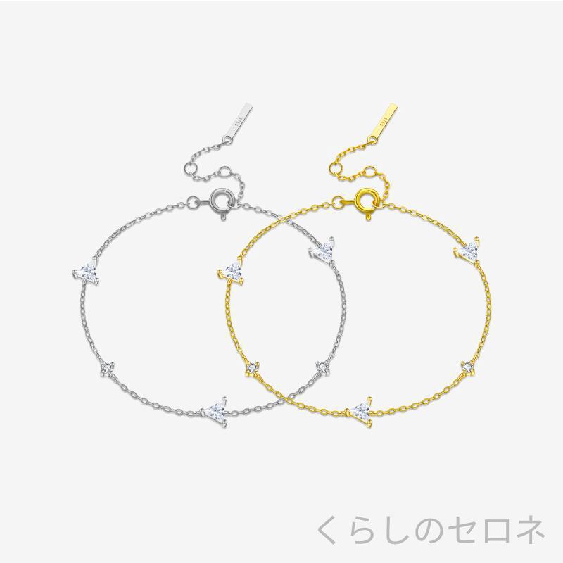 ブレスレット レディース S925純銀 ジルコニア 輝く かわいい シンプル 軽奢風 百...