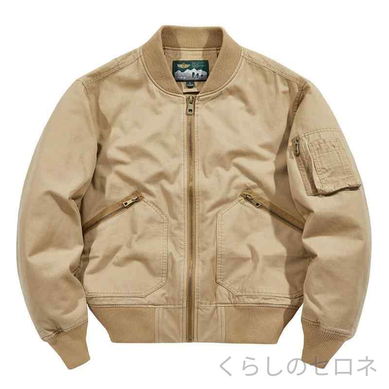ジャケット メンズ 春秋 ボンバージャケット 野球服 カジュアル ルーズ ゆったり レトロデザイン コットン ワーク アウター 合わせやすい ファッション スタイル デイリー