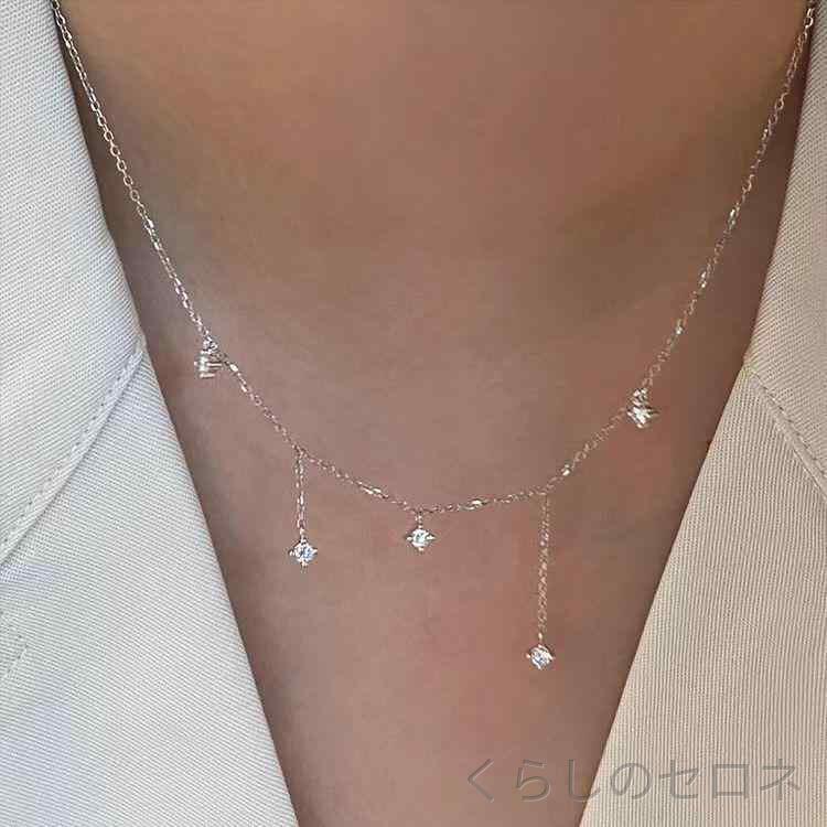 ・素材: シルバー・加工: メッキ・形状: ジオメトリック・チェーンスタイル: クラビクルチェーン・ペンダント素材: 925シルバー・長さ: 41-50cm・純度: 925・流行要素: マンテンセイ・スタイル: ファッションOL・対象: 女性