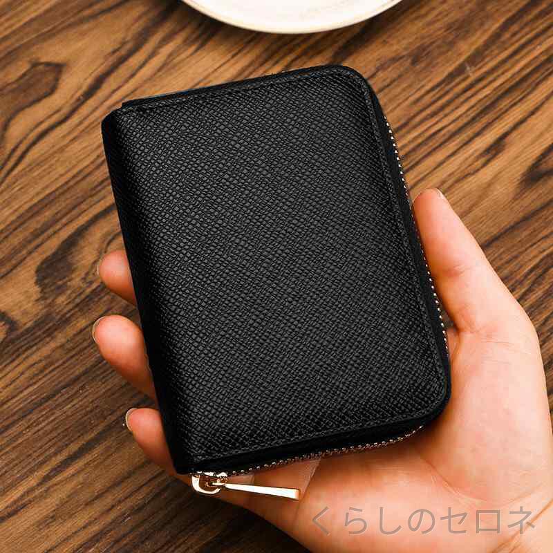 レディース 財布 二つ折り財布 ミニ財布 コンパクト サフィアーノ調 クロスグレイ...