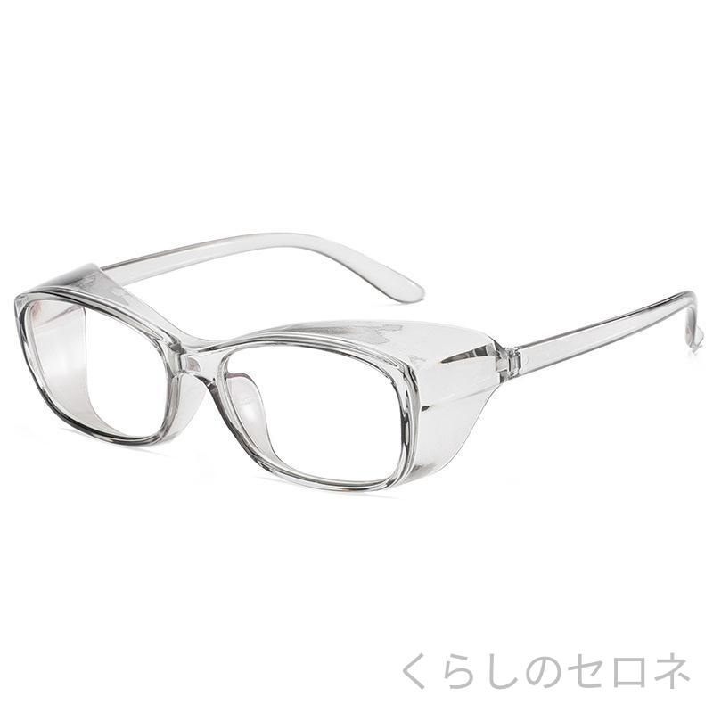 男女兼用 メガネ 花粉症対策 ブルーライトカット UVカット 軽量 近視用 フレーム ...