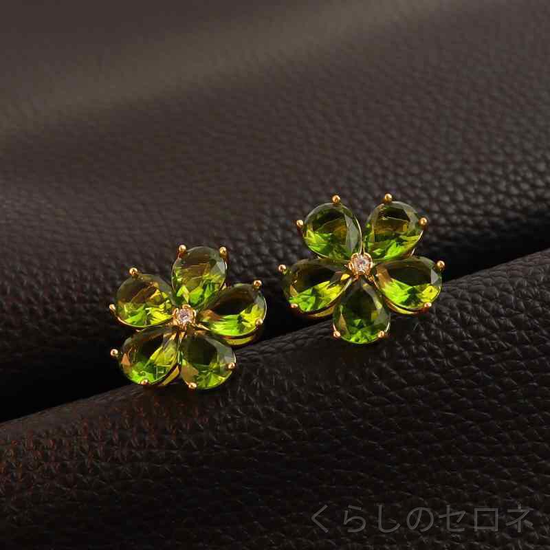 ・素材: 銅・加工: メッキ・形状: 花・色: 緑・スタイル: 欧米・スタイル分類: ファッショントゥーイン・対象: 女性・流行要素: 花・流行要素分類: 植物花卉