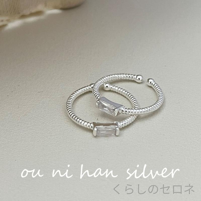 ・素材: シルバー・素材純度: 925シルバー・形状: 幾何型・加工: ジルコン嵌め込み・スタイル: リング・サイズ: 開口可調節・流行要素: 四角形・スタイル分類: ファッション通勤・製品カテゴリ: 手飾り・適用: 女性・流行要素分類: 幾何