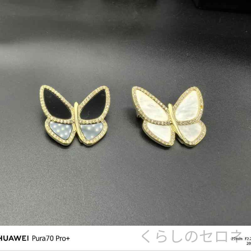 ・素材: 銅・形状: 蝶結び、昆虫・色: 白、黒・機能: 装飾・スタイル: 小清新・スタイル分類: 清新スイート・種類: 胸針・流行要素: 蝶・流行要素分類: 動物