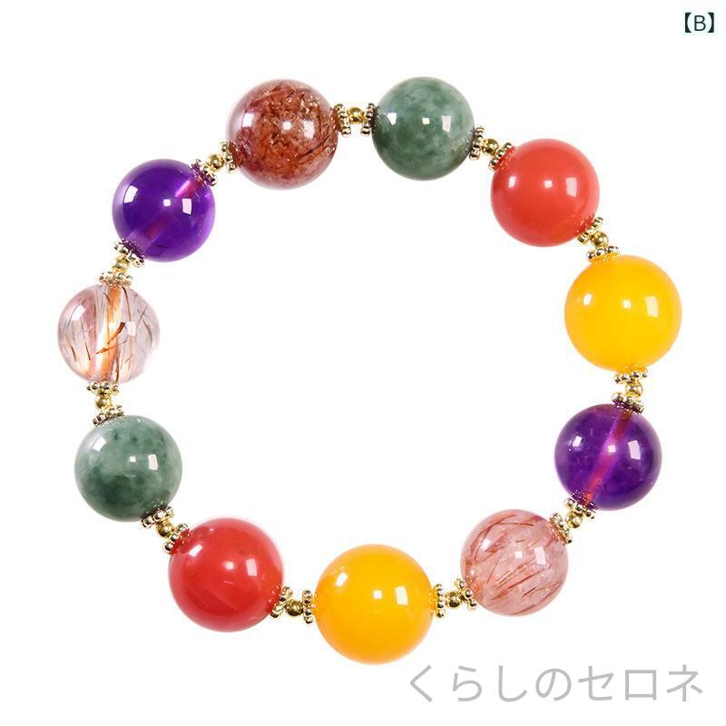 ブレスレット 南紅瑪瑙 玉髄 翡翠 水晶 ビーズ 個性的 大気 ファッション シンプル...