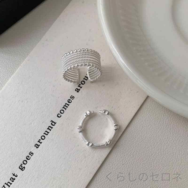 指輪 女性 ハート 多層編み込み 925シルバー 韓国風 INS風 高級感 小衆デザイン