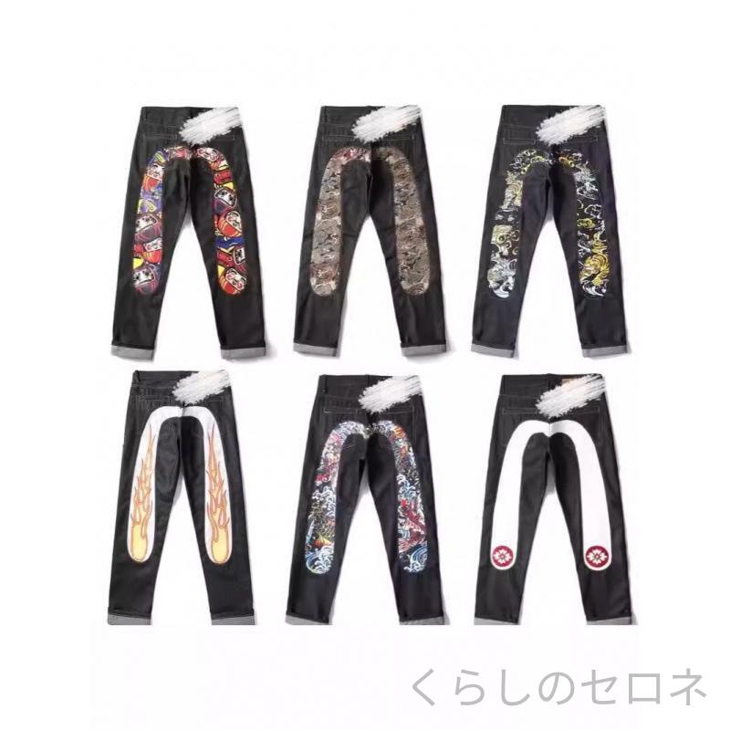 ・スタイル: ヒップホップ・タイプ: ストレートパンツ・シルエット: ストレート・丈: ロング・ウエスト位置: ミッド・前立て: ジッパー・厚さ: 普通・シーズン: 春秋・対象: ユース・素材: コットン・主素材成分: コットン・主素材含有率: 80%・用途: 日常・ディテール: プリント・ストレッチ: 微弾性・裾形状: ストレート・加工: プリント/染色・洗い加工: 水洗・年齢層: 成人・性別: メンズ・カテゴリ: デニムパンツ・サイズ: S,M,L,XL,XXL