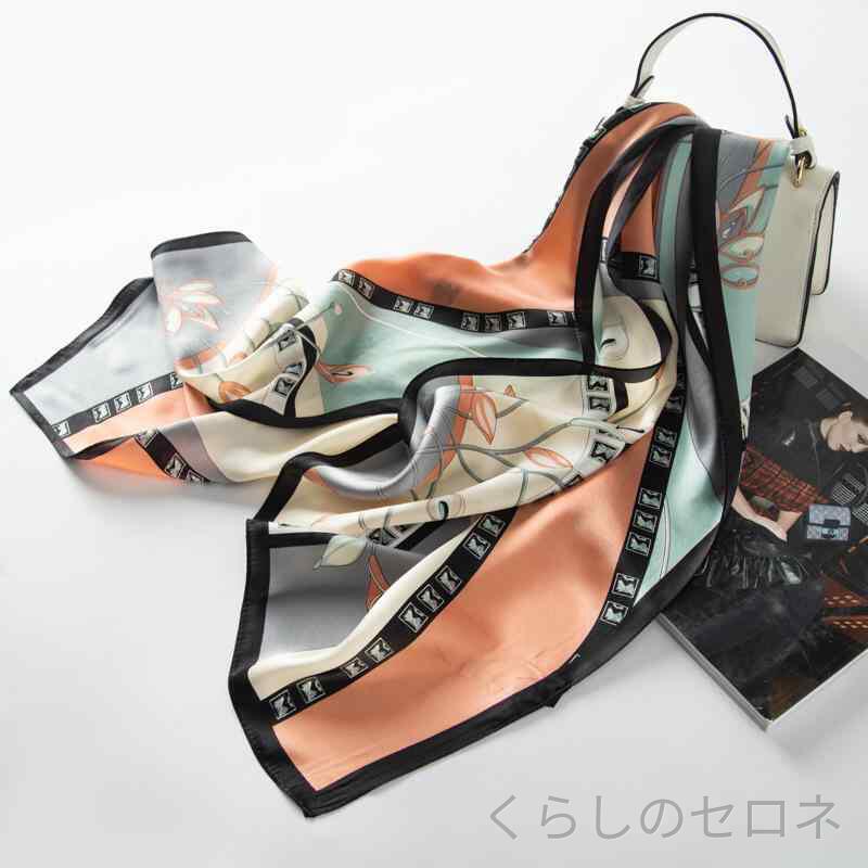 レディース ストール スカーフ ショール シルク100% 絹 ロング 大判 紫外線対策 UV...