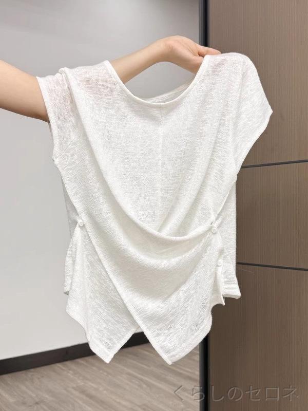 レディース Tシャツ トップス 半袖 薄手 女性用 上品 高見え 大人可愛い きれいめ カジュアル 普段使い 個性的 デザ…