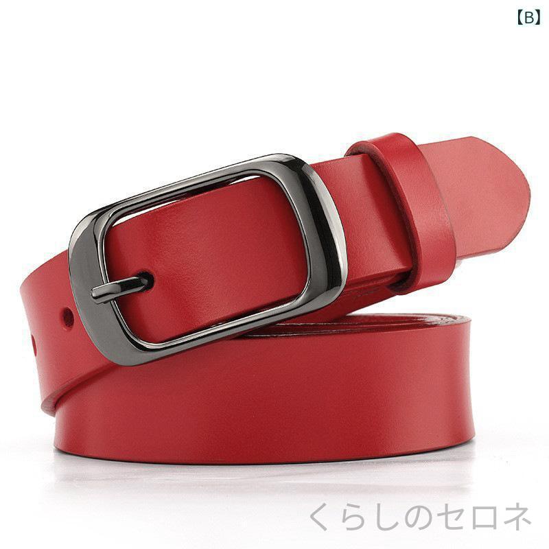 レディース ベルト 本革 牛革 ヴィンテージ風 レトロ レザー ジーンズ デニム カジ...