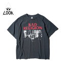 【THRIFTY LOOK / スリフティールック】THRIFTY "BAD RELIGION" TEE 半袖 Tシャツ BAD RELIGION メロディックパンク ライブフォトプリント オフィシャル ライセンス ユーズド加工 ヴィンテージ加工
